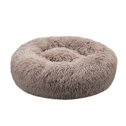 calming dog bed in khaki - medium size